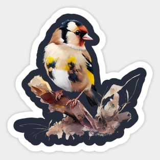 Goldfinch Bird On A Tree 2.0 Sticker